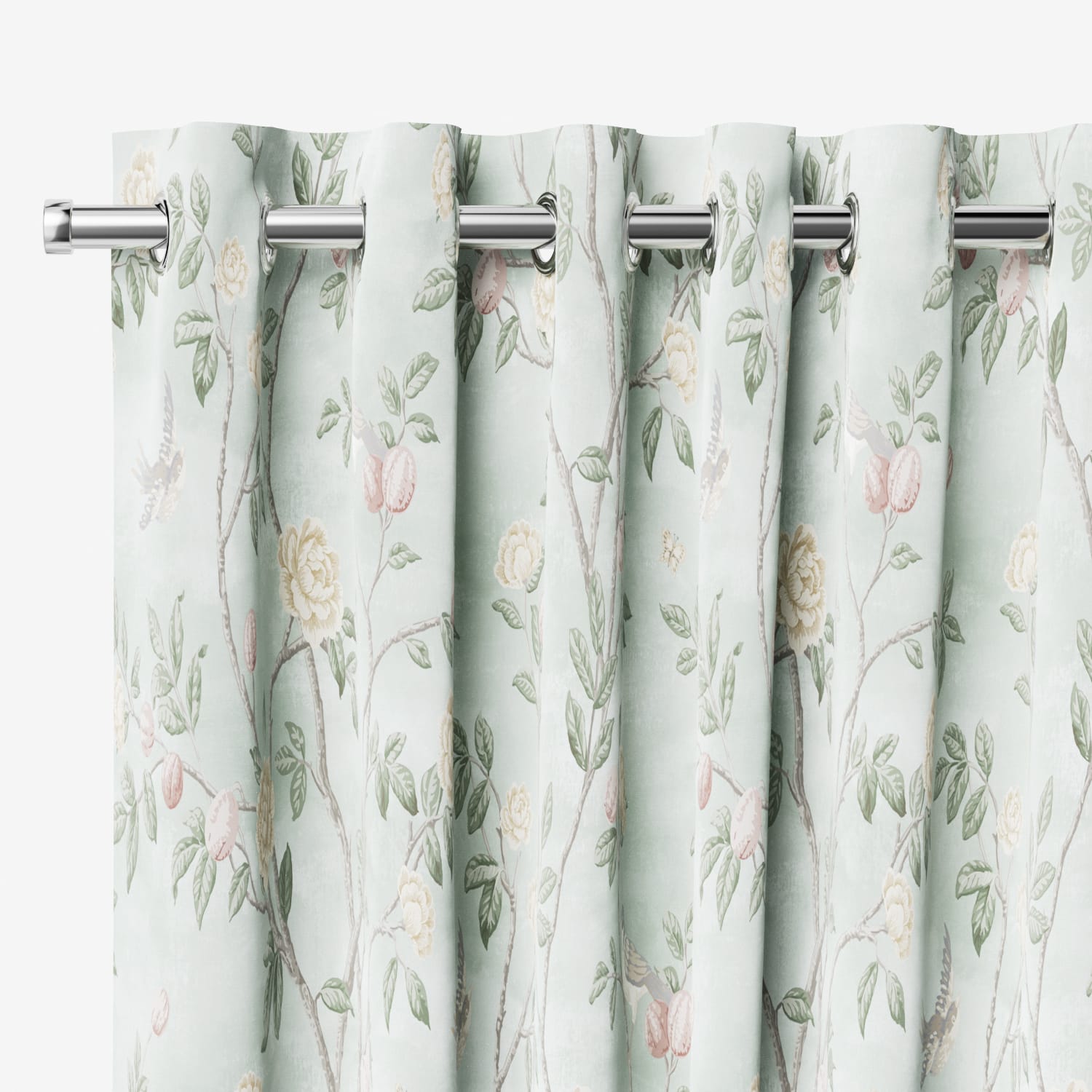 Eglantine Smoke Green Curtains
