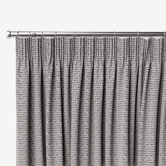 Black and silver curtain material discount