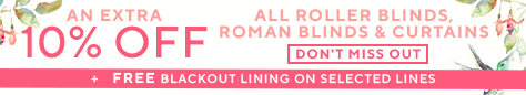 C2G 10% off Rollers, Romans & Curtains