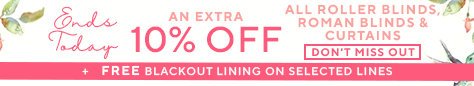 C2G 10% off Rollers, Romans & Curtains - Ends Today