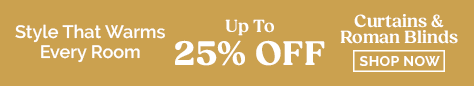 AW OFFER - Curtains up to 25% Off