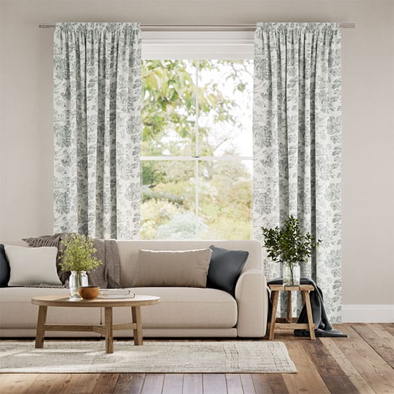 Aerie Damask French Grey Curtains