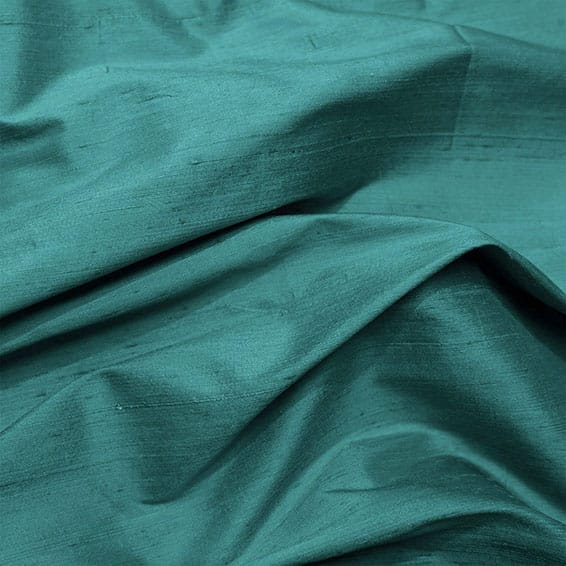 Ahisma Luxe Faux Silk Turquoise Curtains, Emerald Green Taffeta Curtains