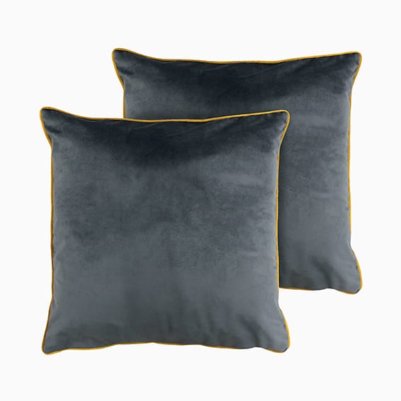 Athena Velvet Smoke & Mustard