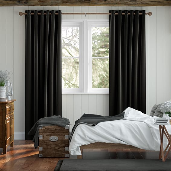 Black Velvet Curtains To Go The, Black Curtains For Bedroom