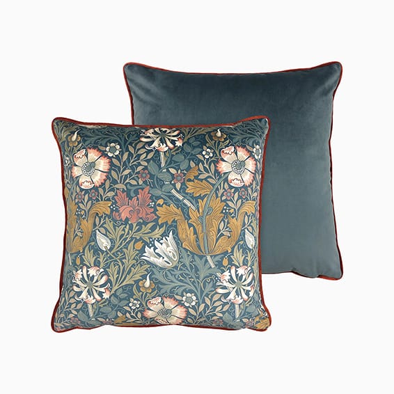 William Morris Compton Velvet Dusky Teal