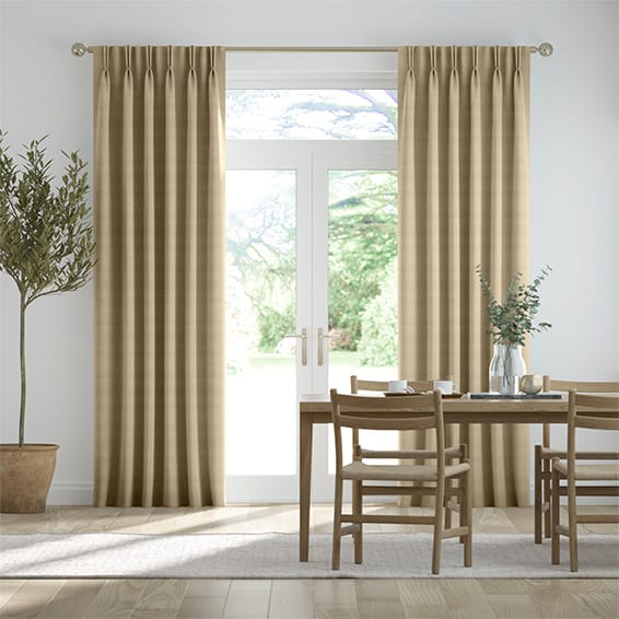 Dupioni Faux Silk Flax Curtains