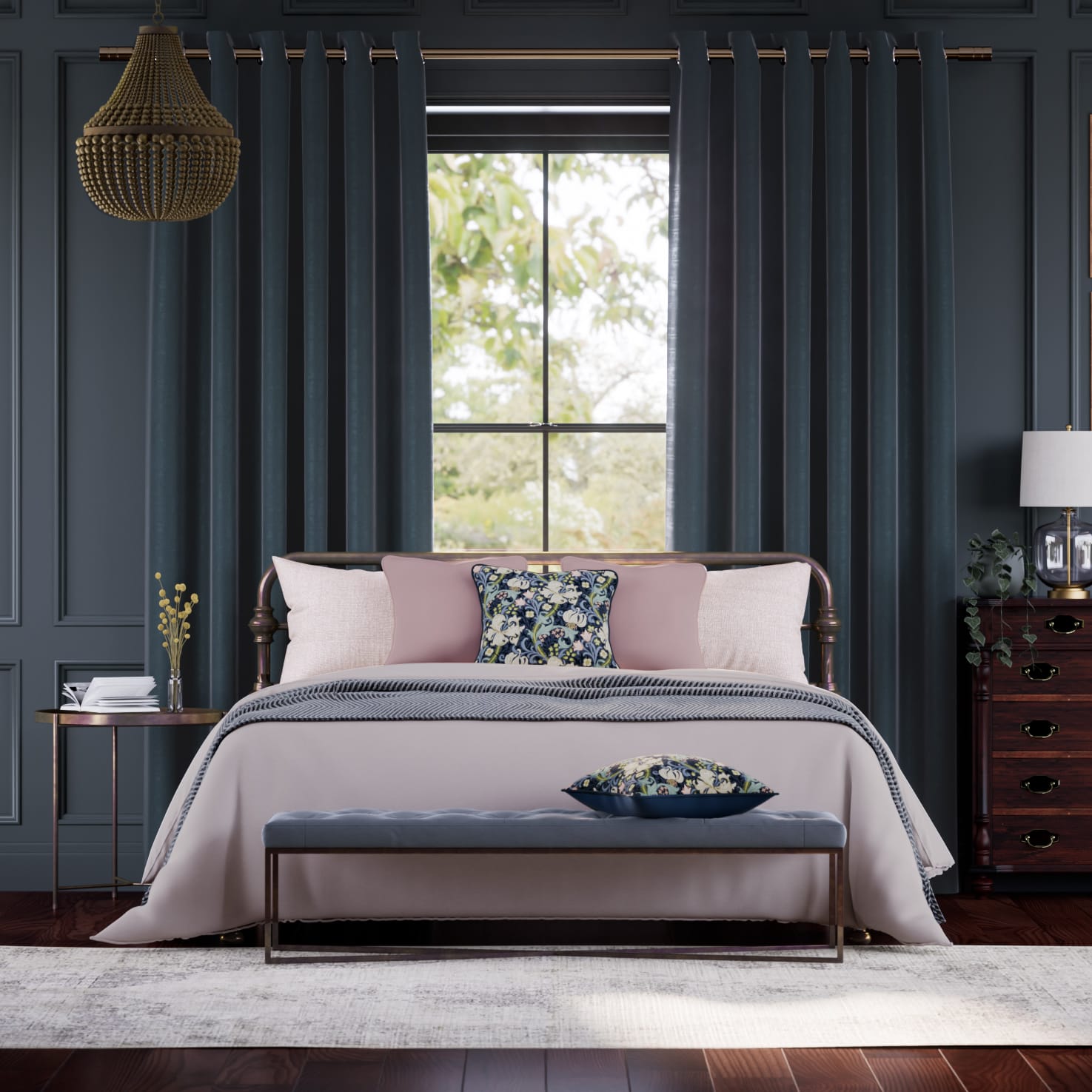 Air force blue curtains sale