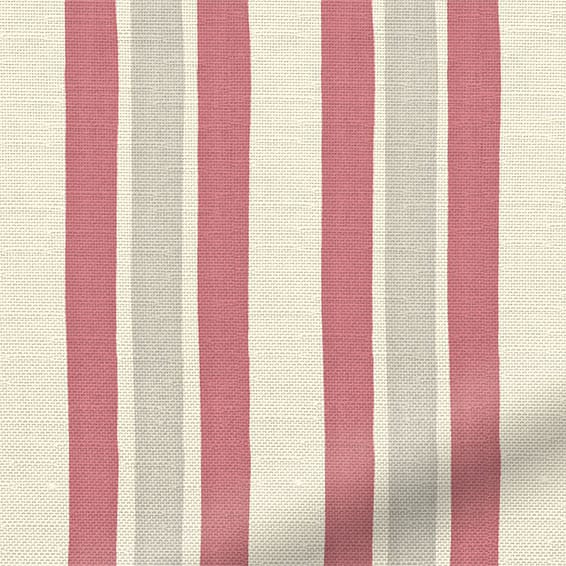Hand Painted Stripe Rose Pink Curtains