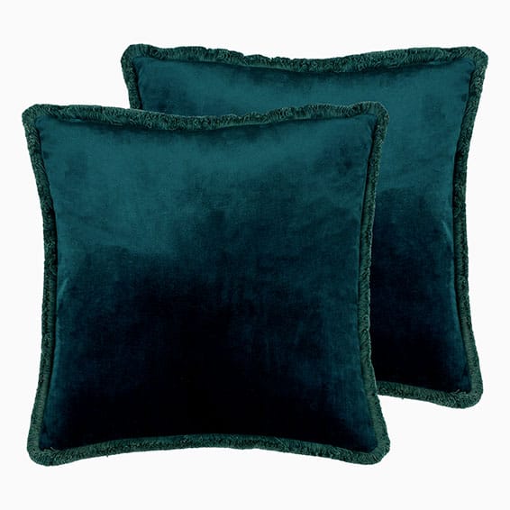 Hoxton Fringe Velvet Teal 