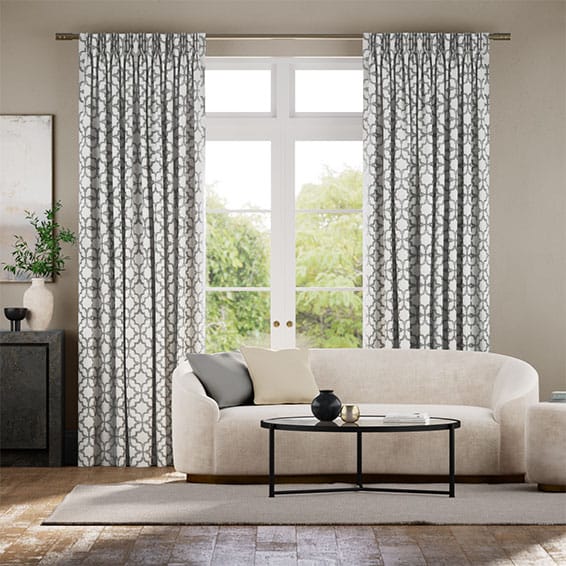 White and silver curtains deals