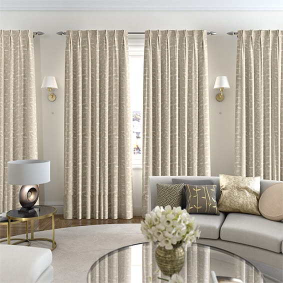 Leadale White Gold Curtains