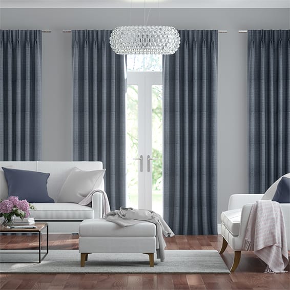Leyton Deep Navy Curtains