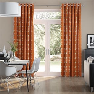 Orange Curtains 2go Plain Striped And Patterned Bright Orange