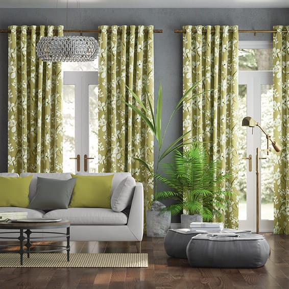 Madelyn Linen Sunset Gold Curtains