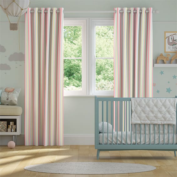 Mid Stripe Candy Curtains, Navy Blue And White Striped Curtains Uk