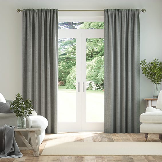 Paleo Linen Elephant Grey Curtains