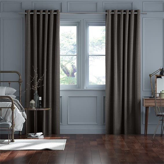 Paleo Linen Slate Curtains