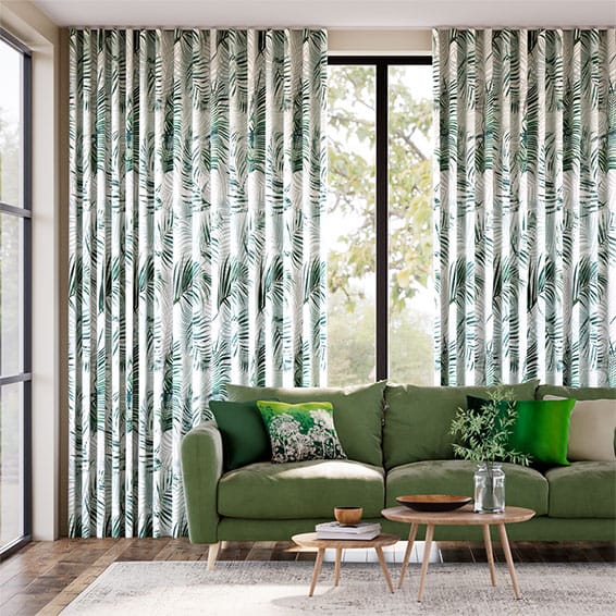 Palm Leaf Sage Green Curtains Curtains 2go