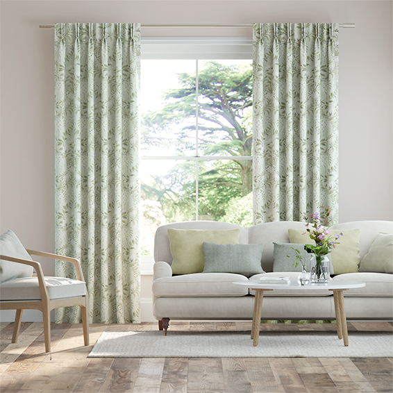 Laura Ashley Parterre Sage Curtains 2go, Sage Green Curtains Living Room