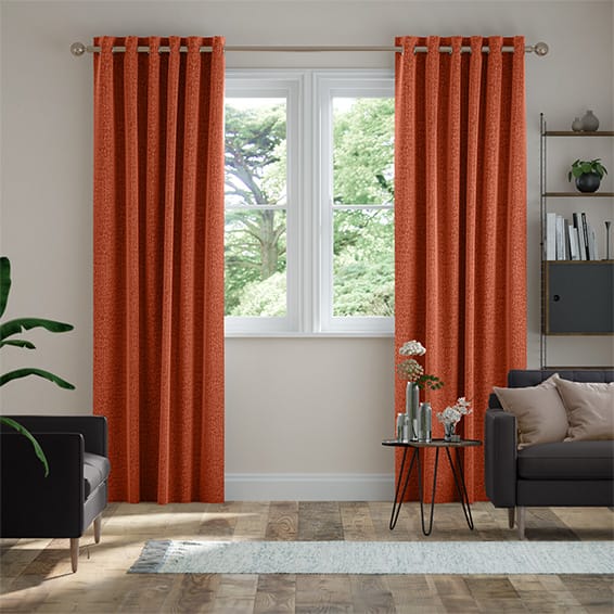 Smooth Sisal Burnt Ochre Curtains