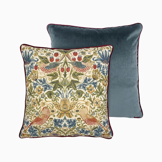William Morris Strawberry Thief Velvet Natural