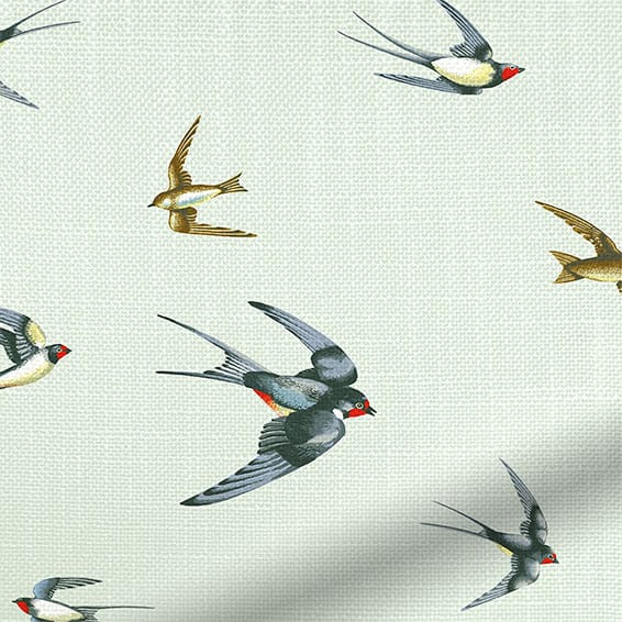 Swallows And Swifts Duck Egg Curtains