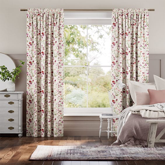 Red Flower Blackout Curtains Birds Bedroom Drapes – Anady, 51% OFF