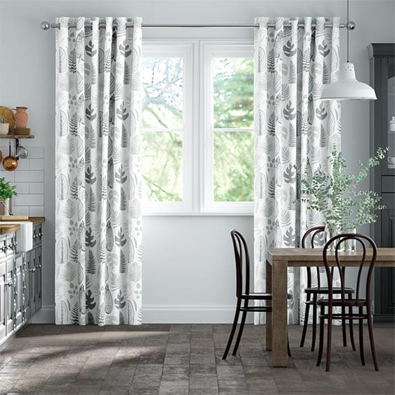 Tropical Leaves Pebble Curtains