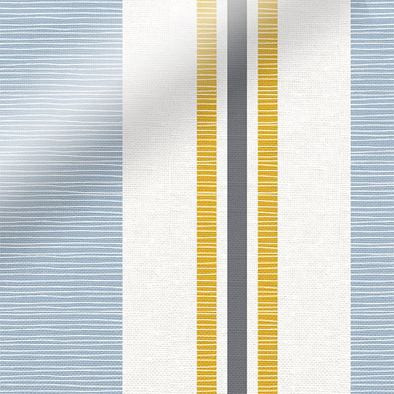 Blue Striped Curtains Our, Blue And Yellow Striped Curtain Fabric