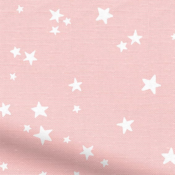 Twinkling Stars Candyfloss Pink Curtains - 