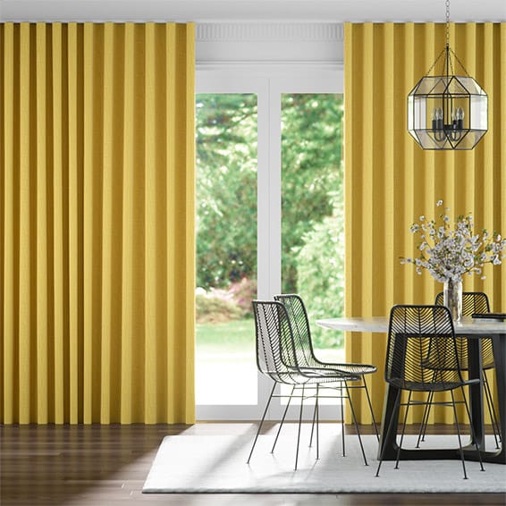 Wave Cavendish Mimosa Gold Curtains