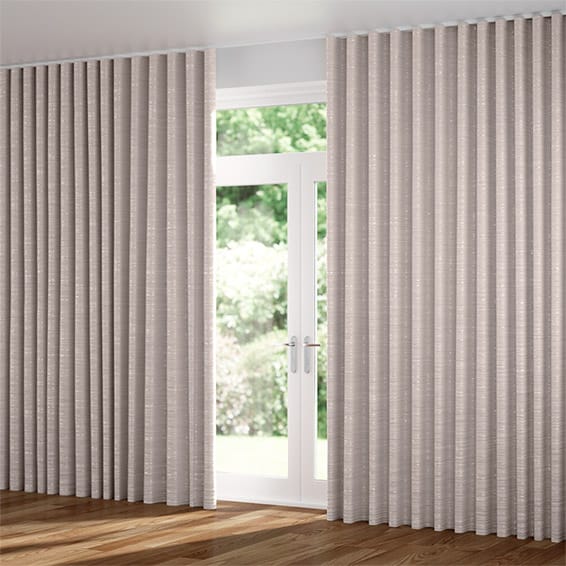 Wave Dupioni Faux Silk Mink Curtains