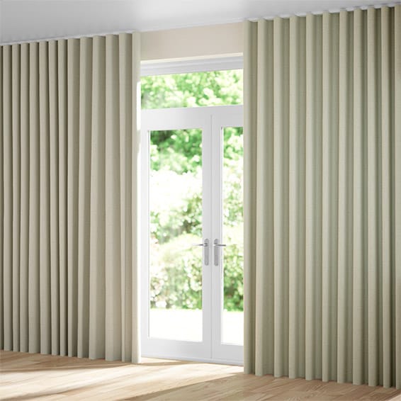 Wave Paleo Linen Biscotti Curtains