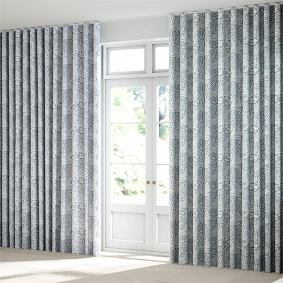 Wave William Morris Marigold Steel Blue Curtains Wave William Morris Marigold Steel Blue, Steel Blue Curtains