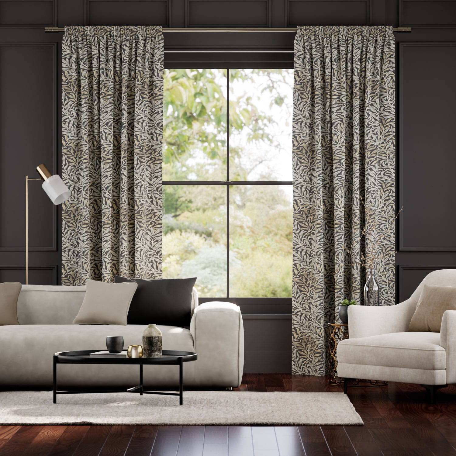 Mocha and grey living room online